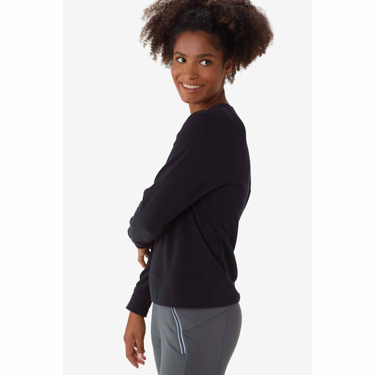 Lolë sweatshirt Dionne chandail pour femme - Black Beauty - Côté