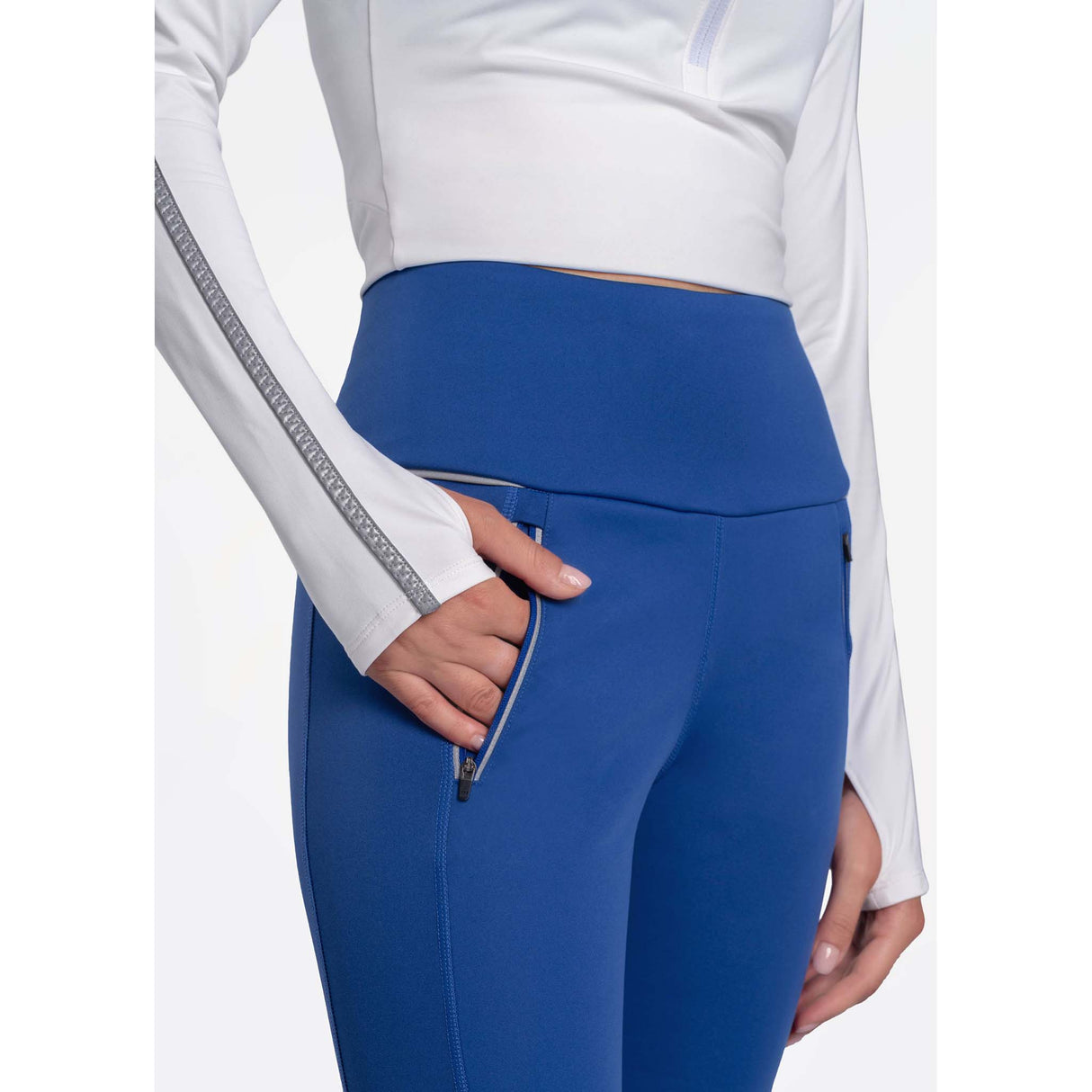 Lolë Trek leggings à taille haute pour femme lapis details