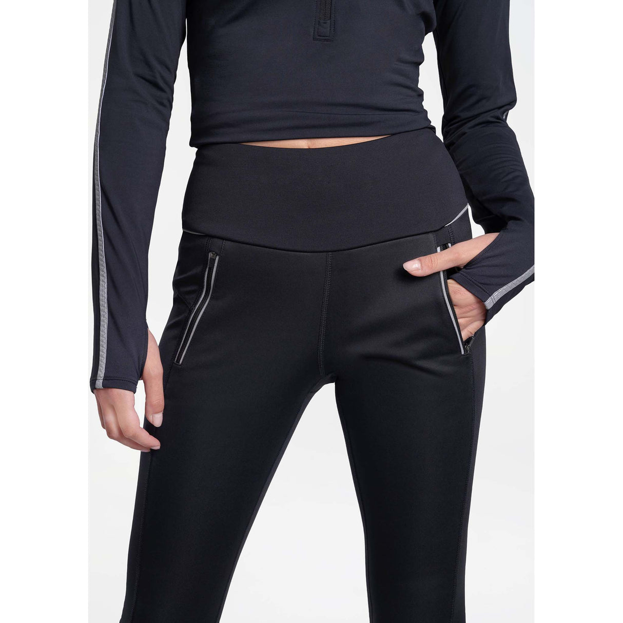 Lolë Trek leggings à taille haute pour femme noir details poches