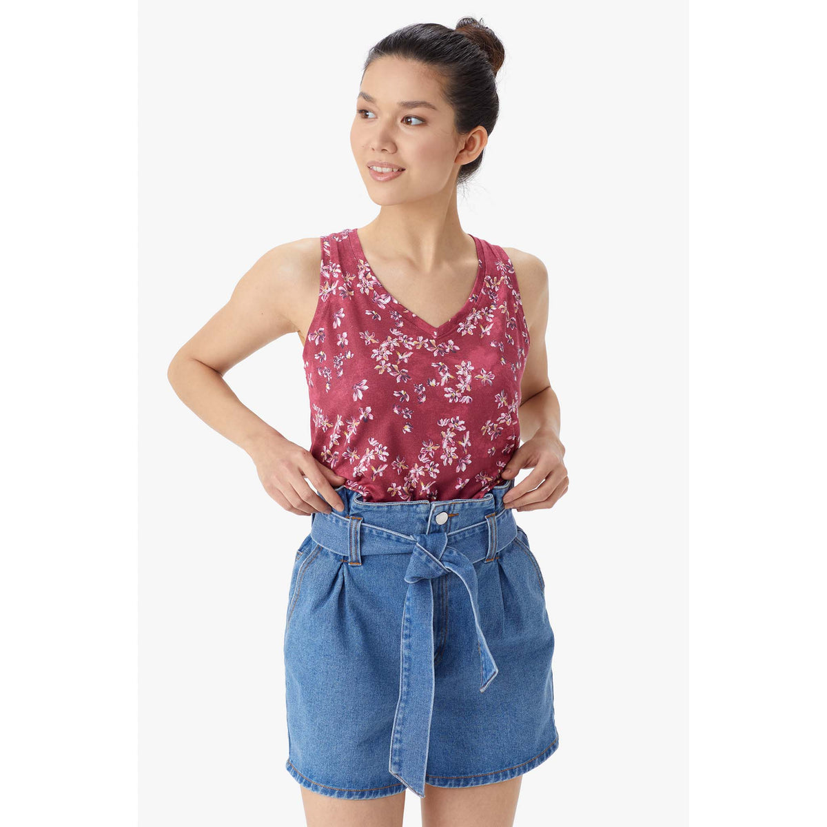 Lole camisole Agda a col en V earth red romantic flow live 2