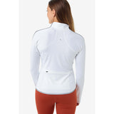 Lole chandail sport manches longues Just blanc pour femme dos