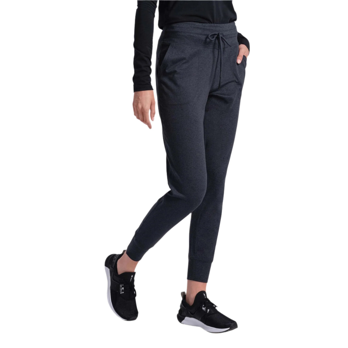 Lolë Half Moon Joggers pantalons gris odyssey pour femme lateral