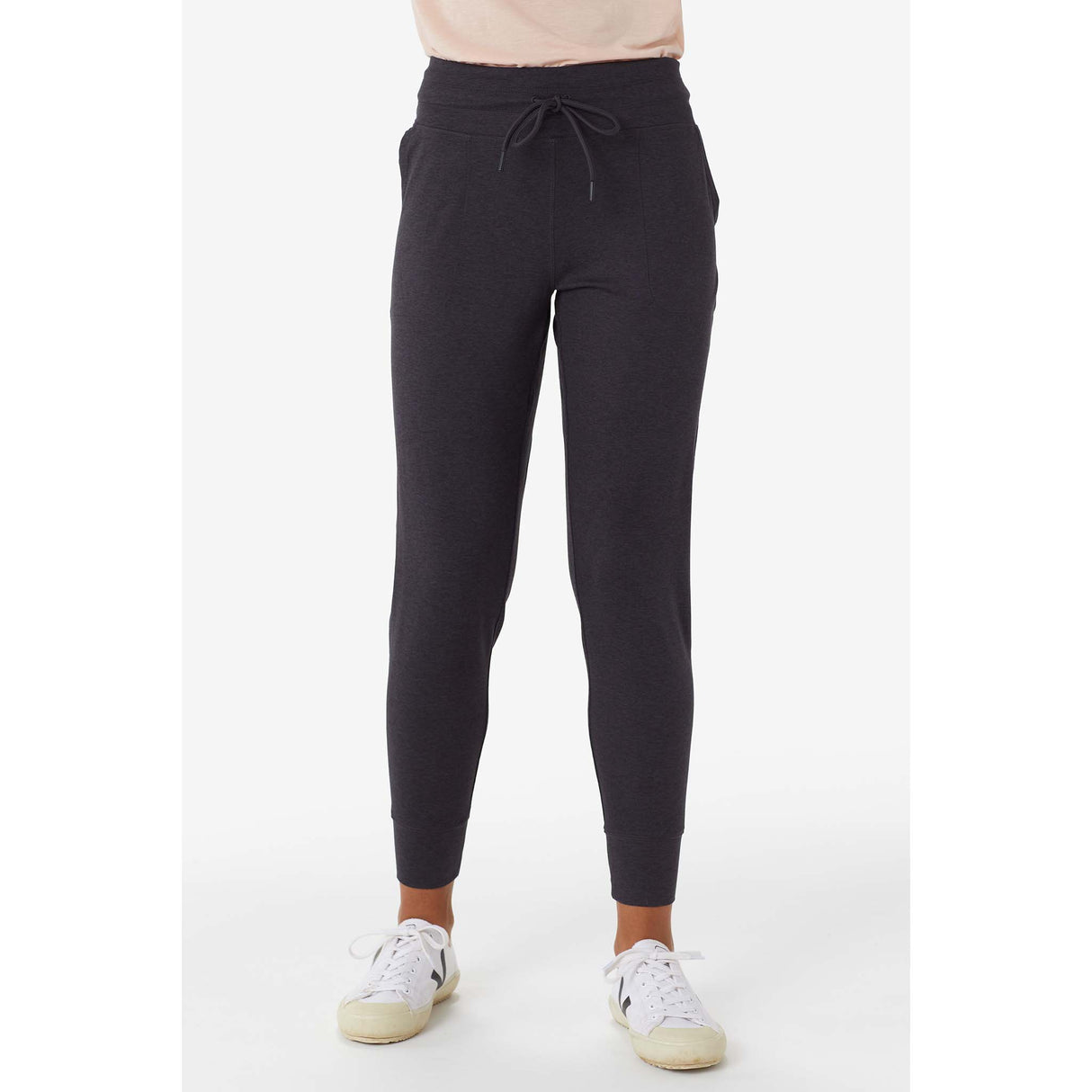 Lole Half Moon Joggers pantalon noir chiné pour femme face