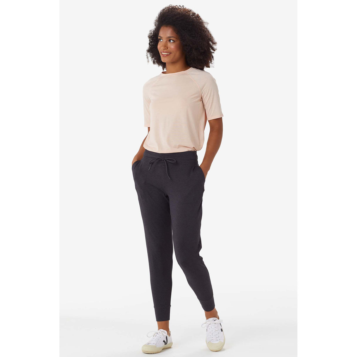 Lole Half Moon Joggers pantalon noir chiné pour femme live