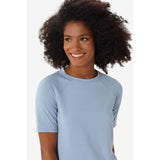 Lole T-shirt sport à manches courtes Performance Wool fog blue pour femme live 2