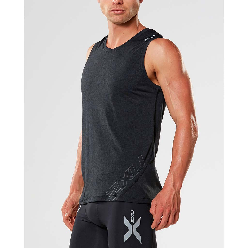 Camisole de sport et course à pied pour homme 2XU X-Ctrl Muscle noir vue latérale