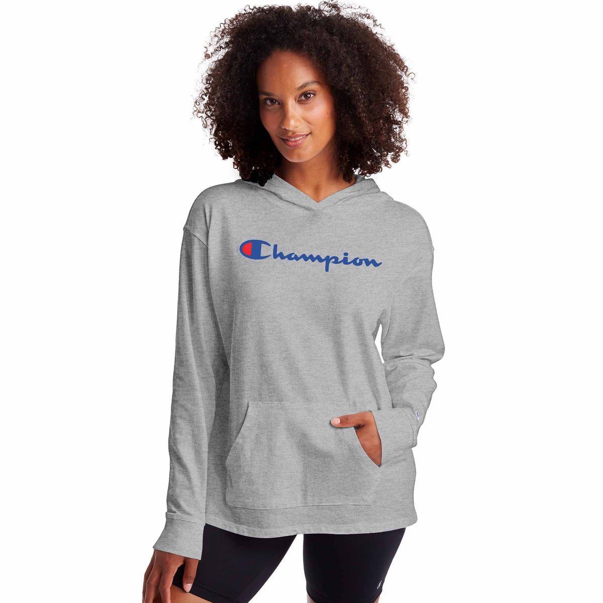 Champion Middleweight Hoodie Sweatshirt pour femme oxford gray
