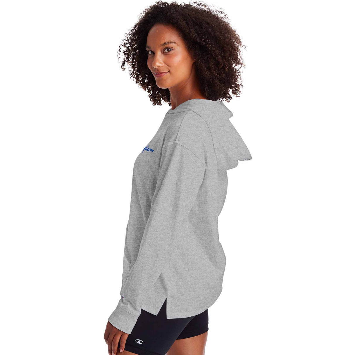 Champion Middleweight Hoodie Sweatshirt pour femme oxford gray angle
