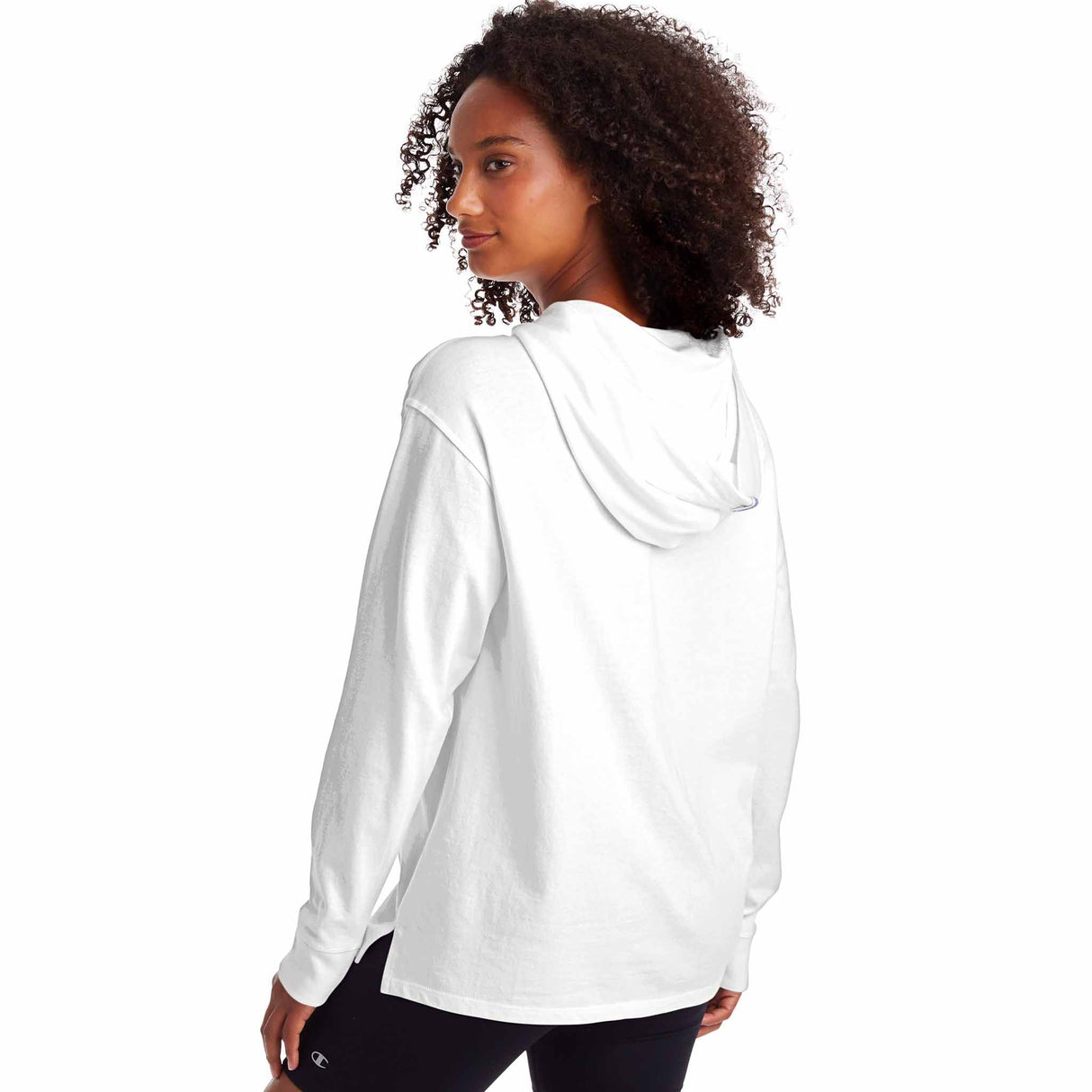 Champion Middleweight Hoodie Sweatshirt pour femme blanc dos