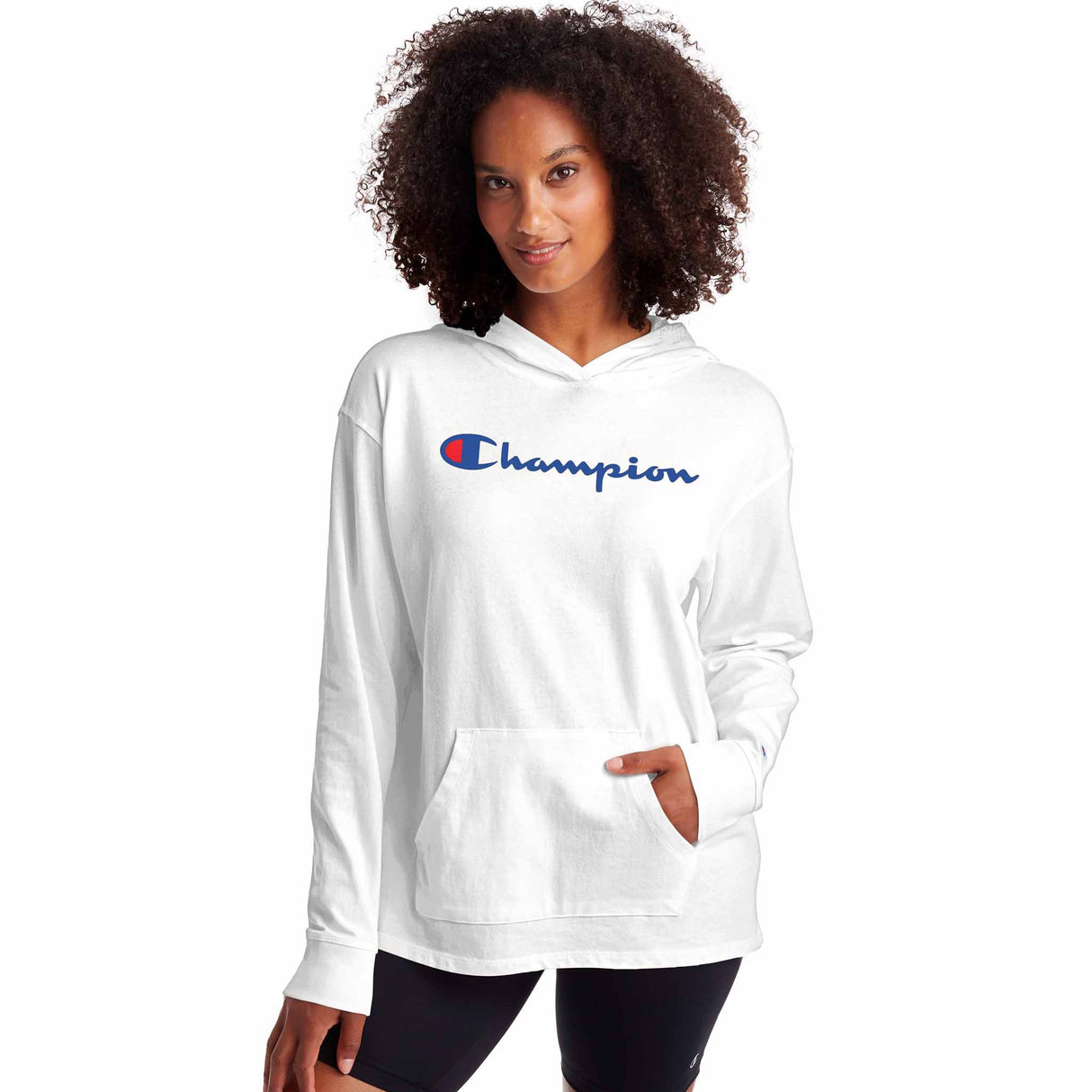 Champion Middleweight Hoodie Sweatshirt pour femme blanc