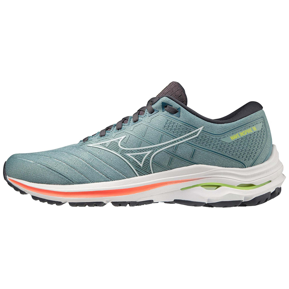 Mizuno Wave Inspire 18 running homme smoke blue white lateral