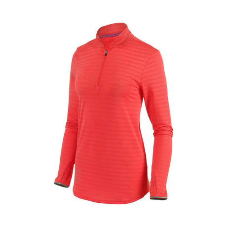 Mizuno Alpha Eco demi-zip manches longues de course à pied cayenne femme