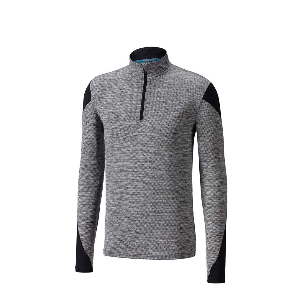 Mizuno Alpha 2.0 long sleeve half-zip mens running shirt black