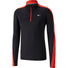 Mizuno Vortex Warmalite long sleeve mens running shirt black cherry tomato