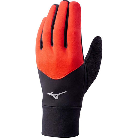 Mizuno Warmalite running gloves black cherry tomato 