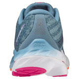 Mizuno Wave Inspire 19 chaussure de course à pied femme -provincial blue / white talon