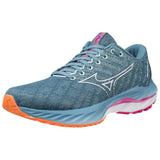 Mizuno Wave Inspire 19 chaussure de course à pied femme -provincial blue / white pointe