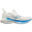 Mizuno Wave Neo Wind chaussures de course à pied femme undyed white peace blue lateral