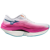 Mizuno Wave Rebellion Pro chaussures de course à pied femme - blanc / argent lateral