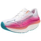 Mizuno Wave Rebellion Pro chaussures de course à pied femme - blanc / argent pointe