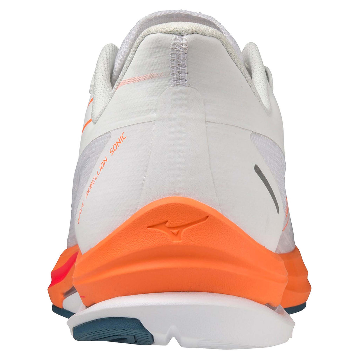 Mizuno Wave Rebellion Sonic chaussures de course  homme - white / light orange talon