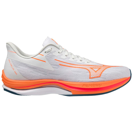 Mizuno Wave Rebellion Sonic chaussures de course  homme - white / light orange