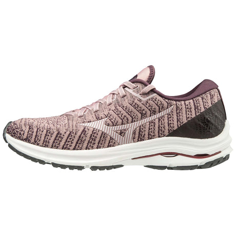 Mizuno Wave Rider 24 Waveknit running femme woodrose pale lilac lateral