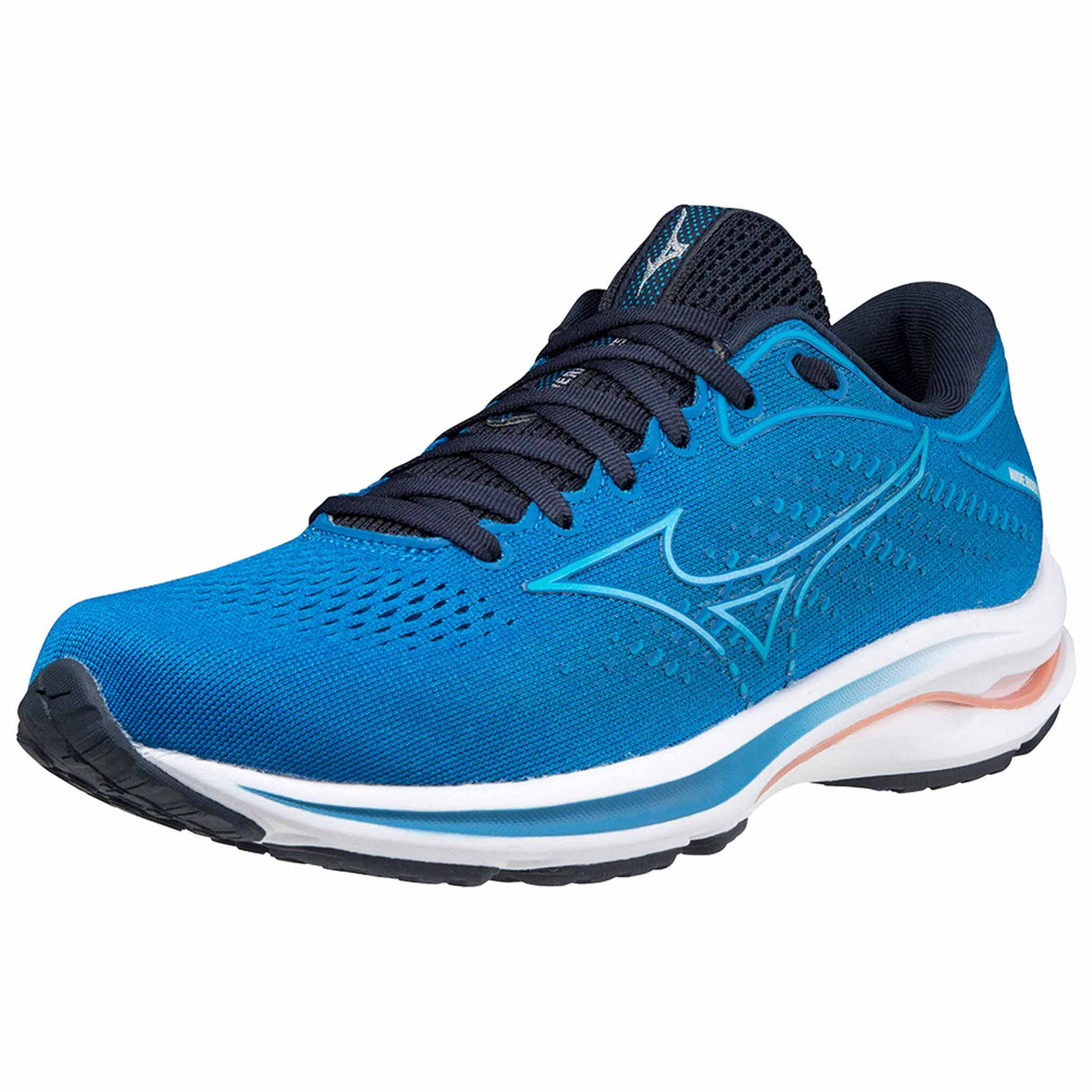 Mizuno Wave Rider 25 chaussures de course à pied pour femme - Imperial Blue/Vivid Blue angle