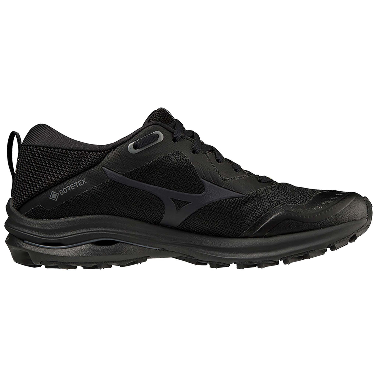 Mizuno Wave Rider GTX chaussures de course à pied femme - noir / noir lateral