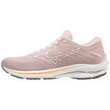 Mizuno Wave Rider 25 souliers de course lilas pale blanc femme lateral