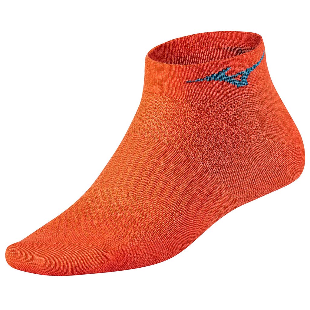 Mizuno Training Mid running socks 3 pack cherry tomato turkish blue
