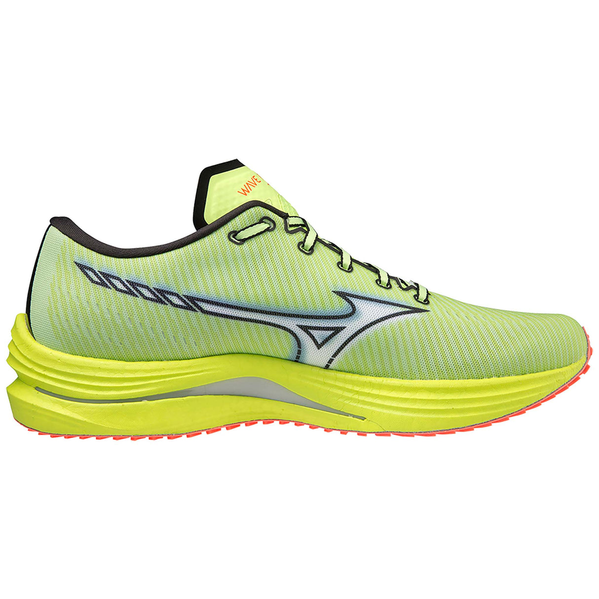 Mizuno Wave Rebellion running de course à pied homme neon lime