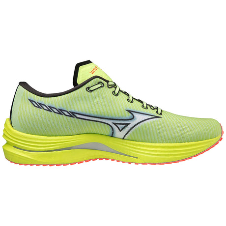 Mizuno Wave Rebellion running de course à pied homme neon lime