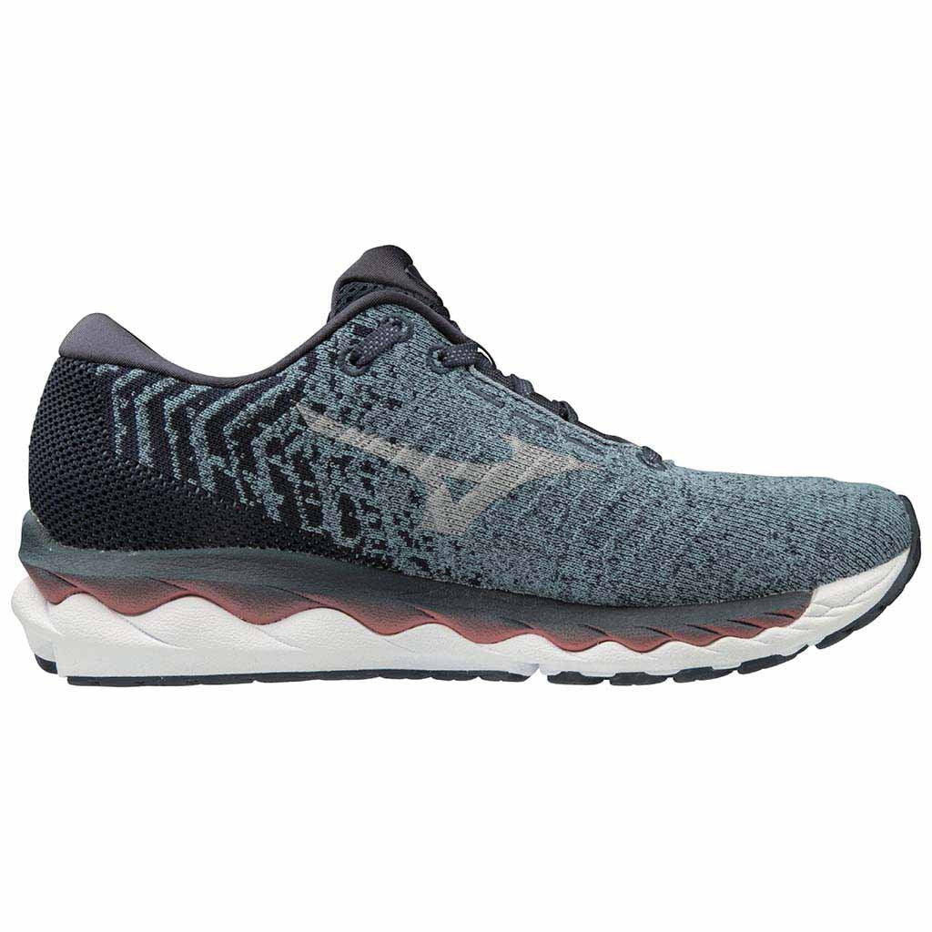 Mizuno Wave Sky Waveknit 3 chaussure de course a pied femme citadel vapor blue lv