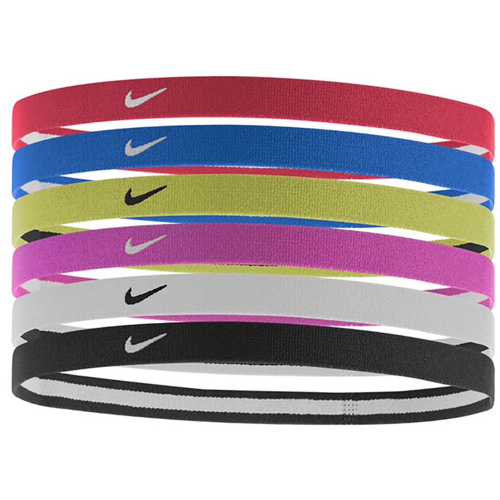 Élastiques sport assortis pour cheveux NIKE (paquet de 6) rouge royal volt
