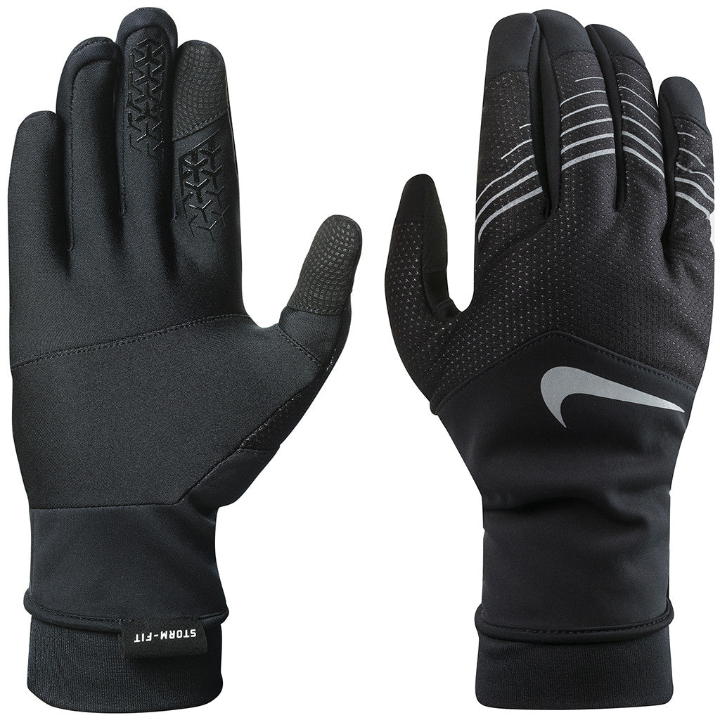 Gants de course à pied homme NIKE men&#39;s Storm-fit hybrid run gloves Soccer Sport Fitness