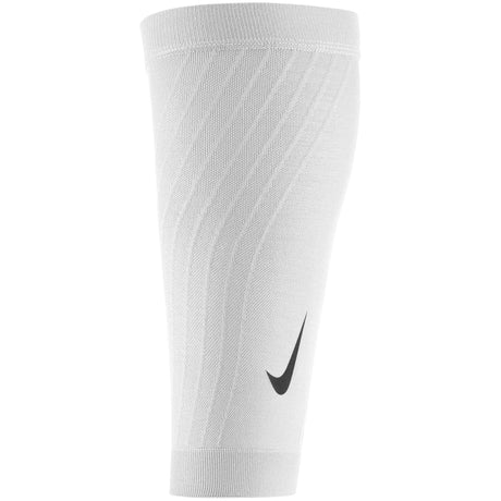 Nike Zoned Support Calf Sleeves manchons de compression mollets blanc argent