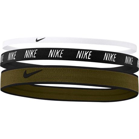 Nike Mixed Width Hairbands 3pk blanc noir olive