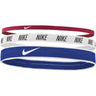 Nike Mixed Width Hairbands 3pk rouge blanc bleu