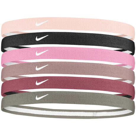 Nike Swoosh Sport Headbands 6pk 2.0 bandeaux sport pour cheveux rose noir flamingo