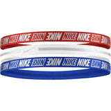 Nike metallic 3pk 2.0 bandeaux pour cheveux rouge