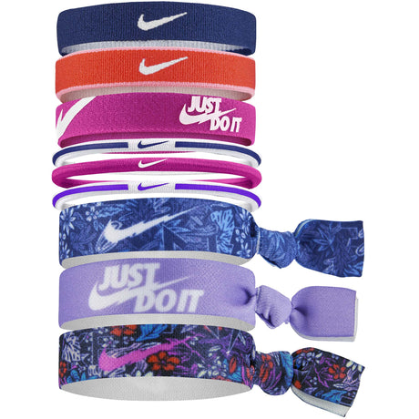 Nike YA Mixed Ponytails attaches pour cheveux PRINTED BLUE VOID/PINK GAZE/VIVID PINK