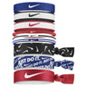 Nike Mixed Ponytail holder 9pk élastiques et attache-cheveux sport game royal black university red