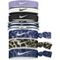 Nike Mixed Ponytail holder 9pk  thistle white black