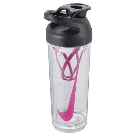 Nike TR Hypercharge Shaker Bottle 24oz bouteille d'hydratation sport clear black active pink