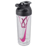 Nike TR Hypercharge Shaker Bottle 24oz bouteille d'hydratation sport clear black active pink