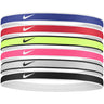 Nike Tipped Swoosh 6pk 2.0 bandeaux sport pour cheveux rouge bleu jaune