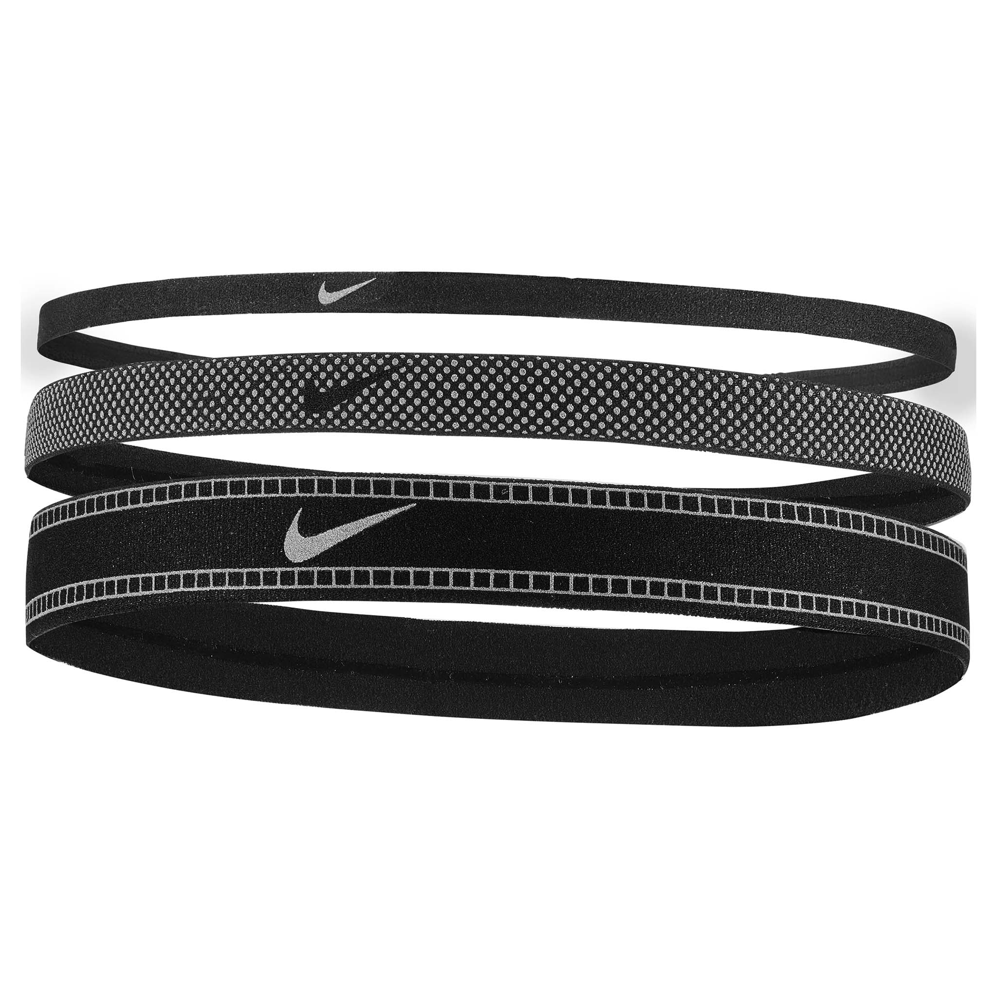 Nike Reflective Headbands 3pk bandeaux pour cheveux largeur variées -  Soccer Sport Fitness