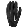 Nike Vapor Jet 7.0 FG gants de football américain pour adultes dos noir blanc