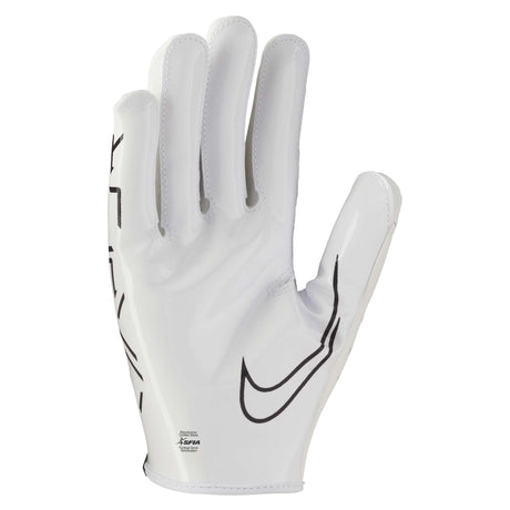 Nike Youth Vapor Jet 7.0 FG gants de football américain blanc blanc noir pour enfants paume